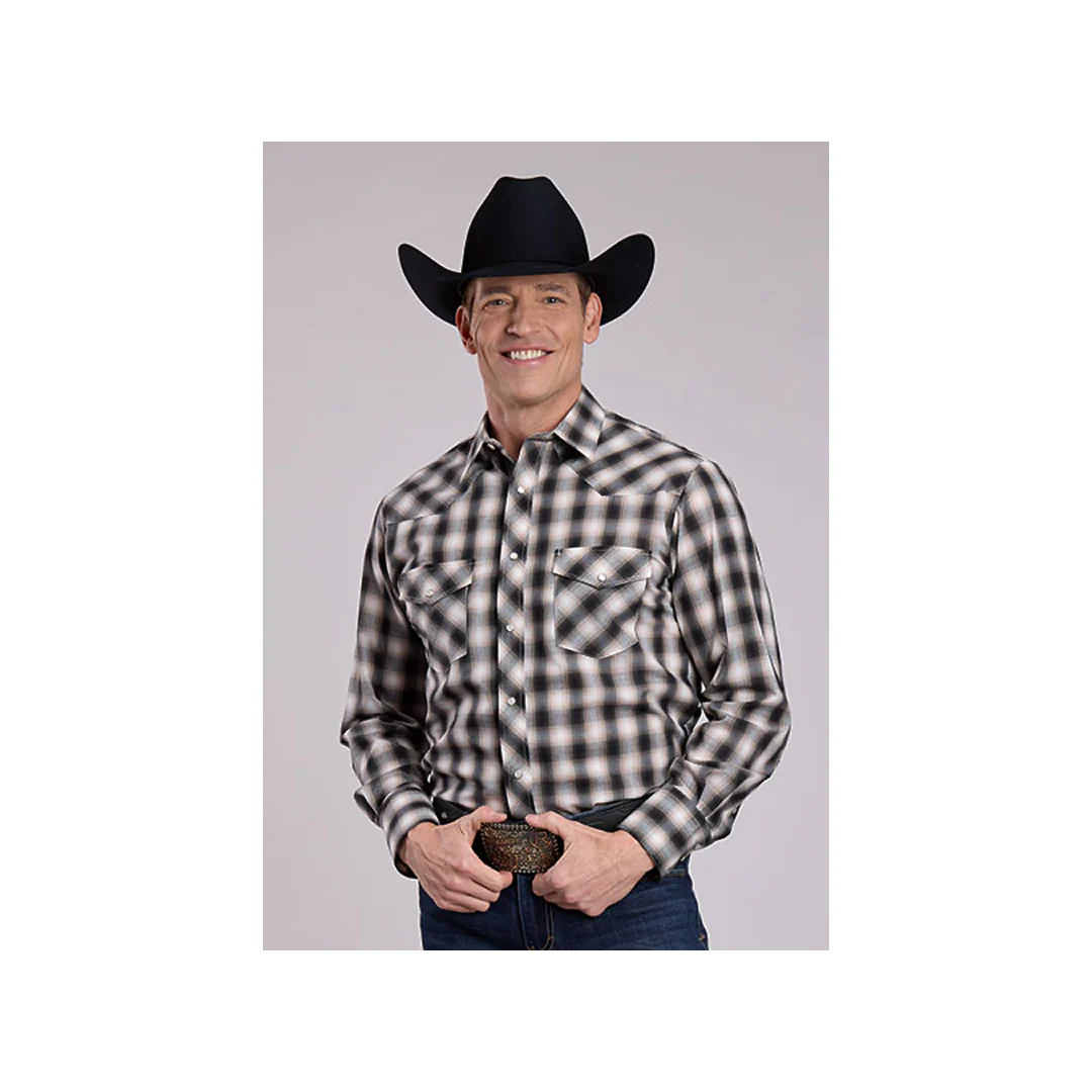 Roper Men's Long Sleeve Western Snap Plaid Shirt