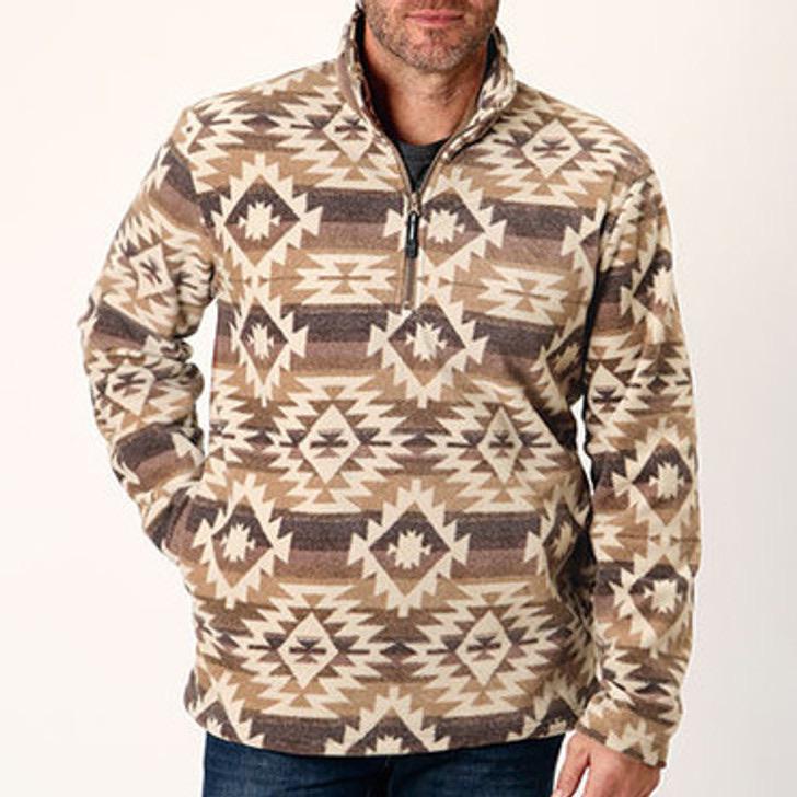 Roper Men's Polar Fleece Sweater 1/4 Zip - Image 2