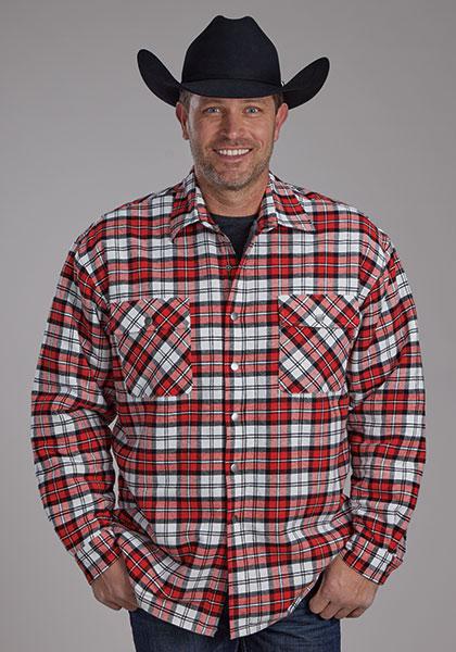 Roper Men's Sherpa Lined Plaid Jacket - Image 2