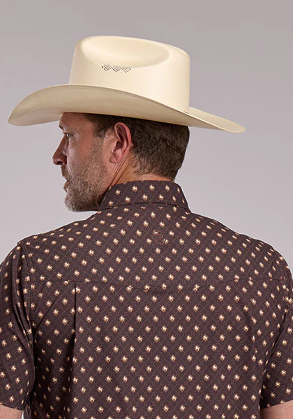 Roper Men's Short Sleeve Stretch Woven Shirt - Image 2