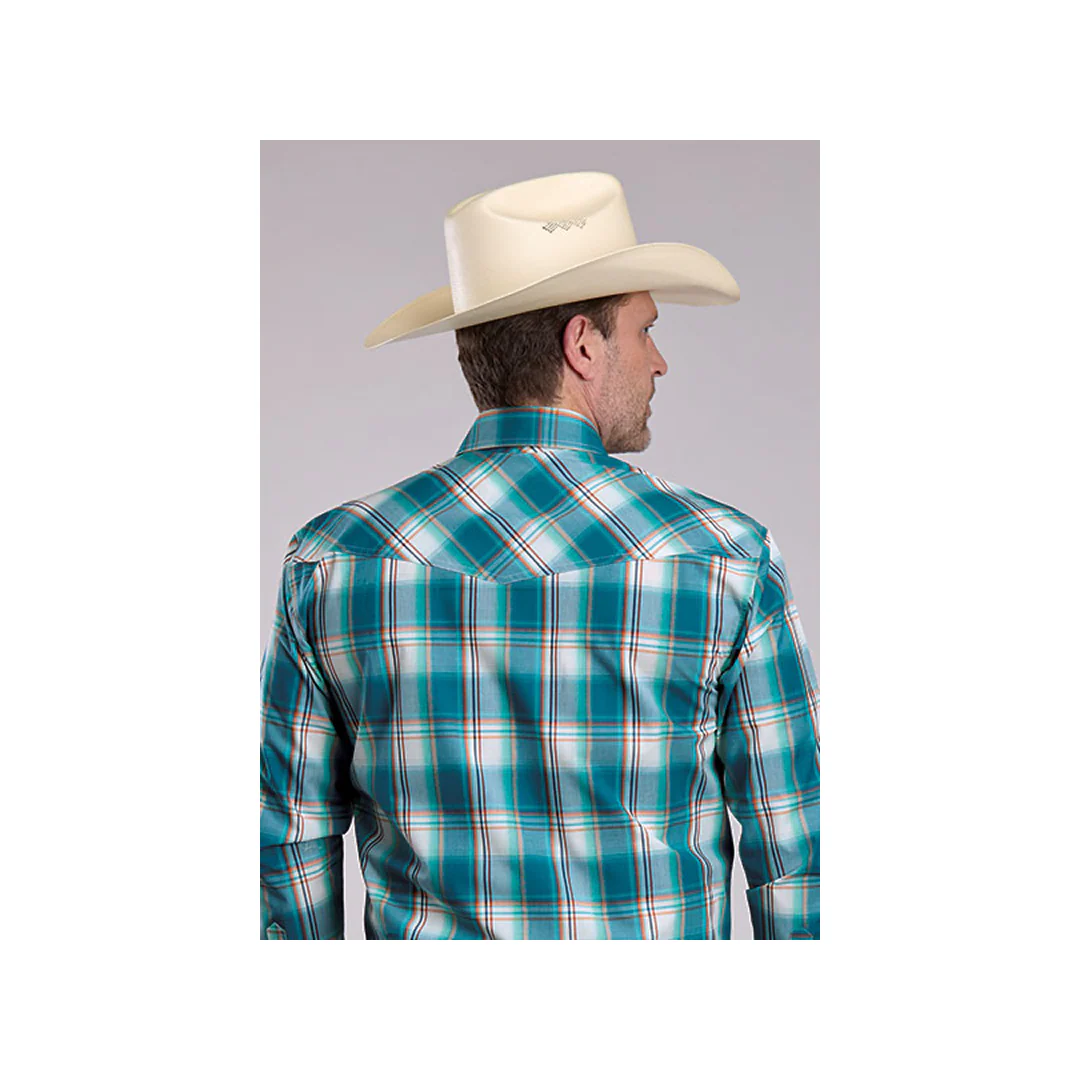 Roper Men's Western Long Sleeve Sunset Plaid Snap Shirt - Image 2