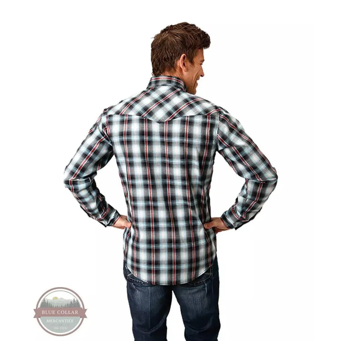 Roper Men's Western Snap Shirt In Dusk - Image 2