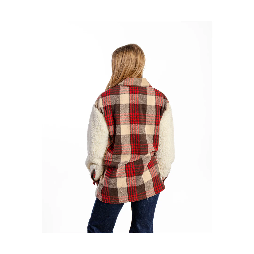 Roper Women's Shirt Jacket Plaid/ Sherpa - Image 3
