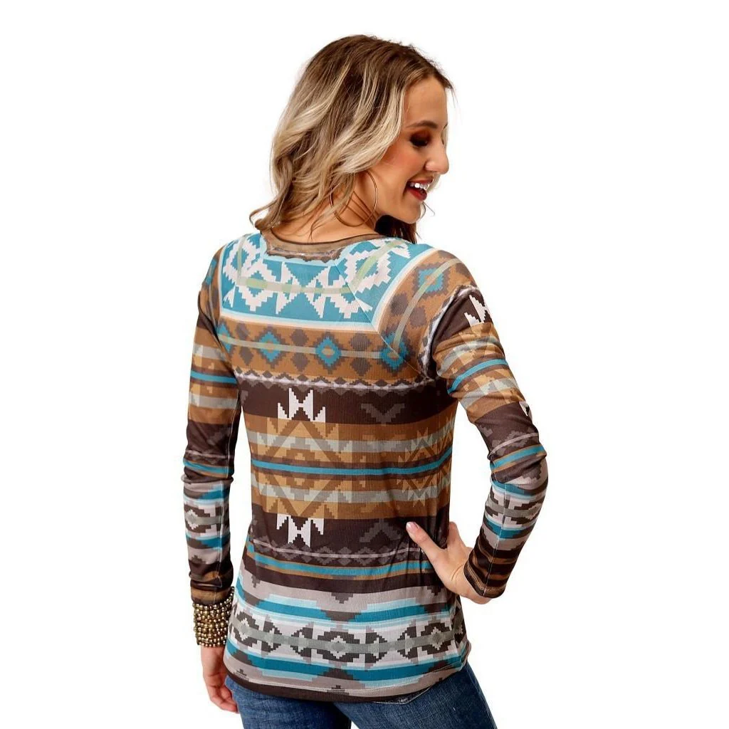 Roper Women's Sweater Knit Jersey Top Long Sleeve-CLEARANCE - Image 2