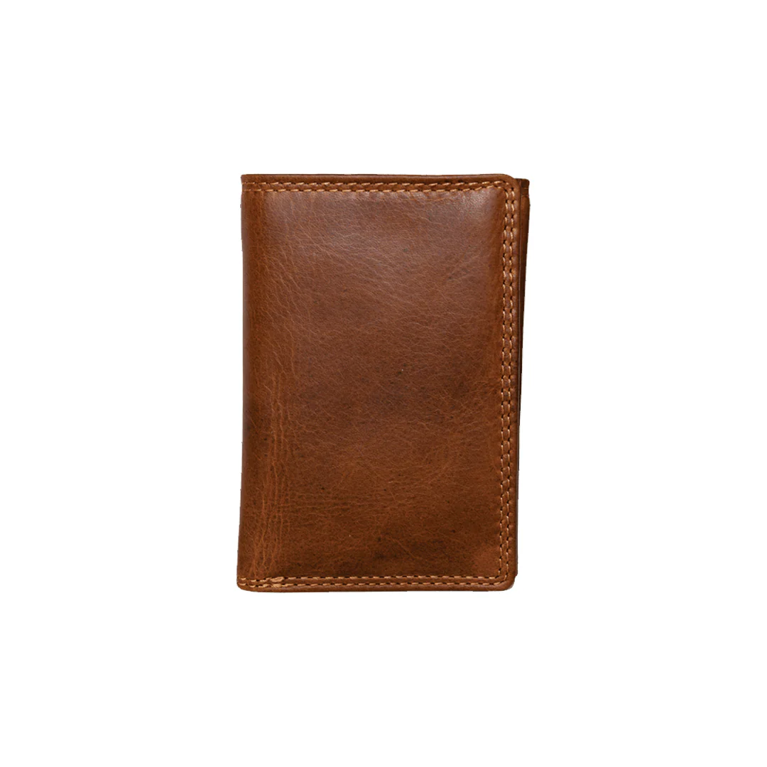 Rugged Earth Men's Trifold Brown Leather Wallet