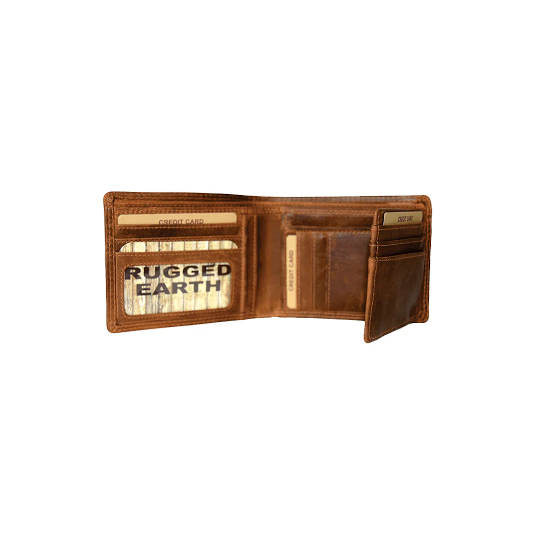 Rugged Earth Bifold Leather Wallet - Image 2