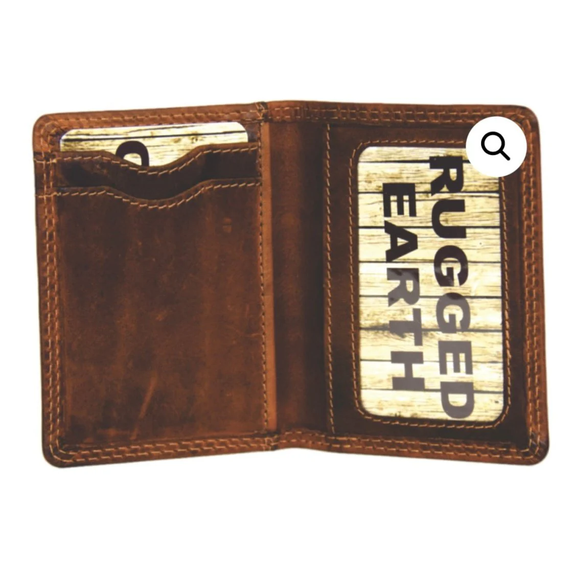Rugged Earth Men’s Small Credit Card Wallet Brown - Image 3