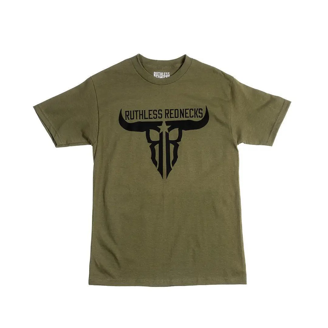 Ruthless Rednecks Men's Raw Talent Short Sleeve Shirt Army
