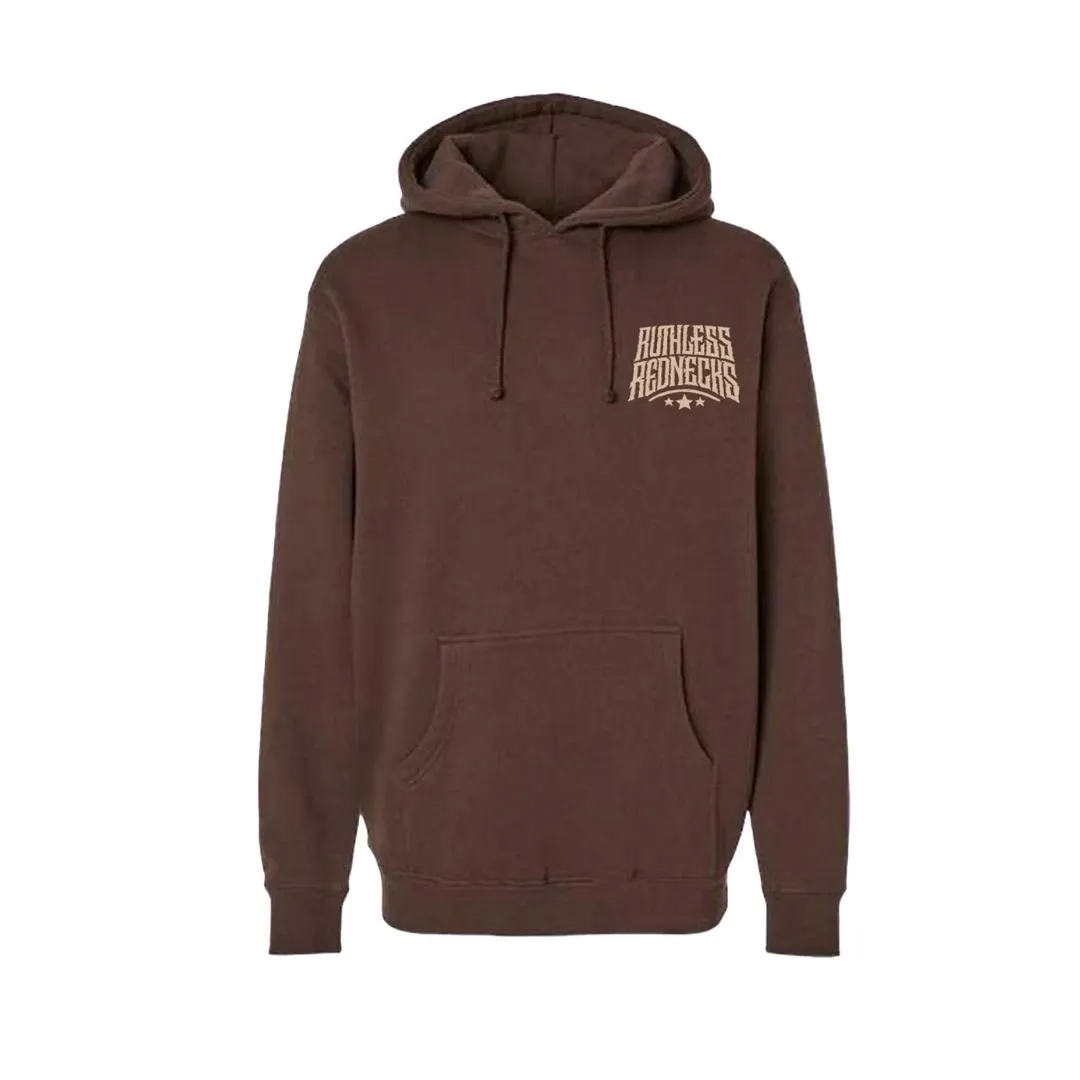 Ruthless Rednecks Roadkill - Supercharged 12oz Hoodie Brown - Image 2