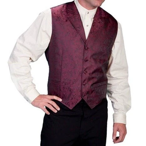 Scully Men's Vest Formal Wear Paisley Various Colours - Image 2
