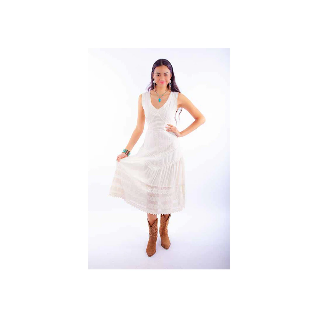 Scully Women's White Catina Sleeveless Lace Dress - Image 3
