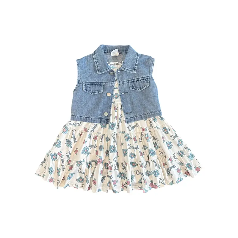 Shea Baby 2 pc Retro Cowgirl Vest & Dress Set