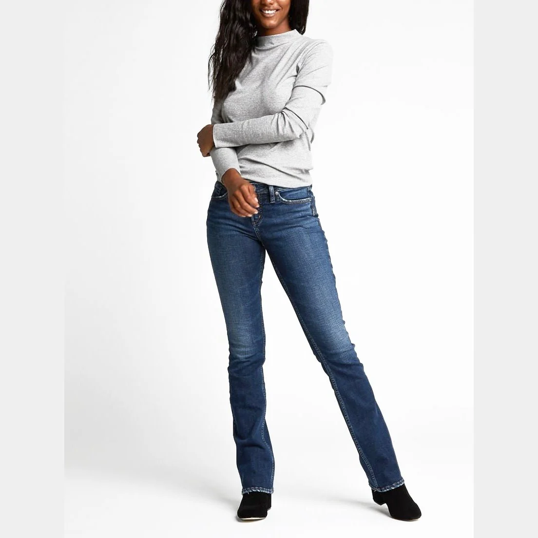 Silver Jeans Aiko Mid-Rise Slim Bootcut Jean Women's - Clearance - Image 2