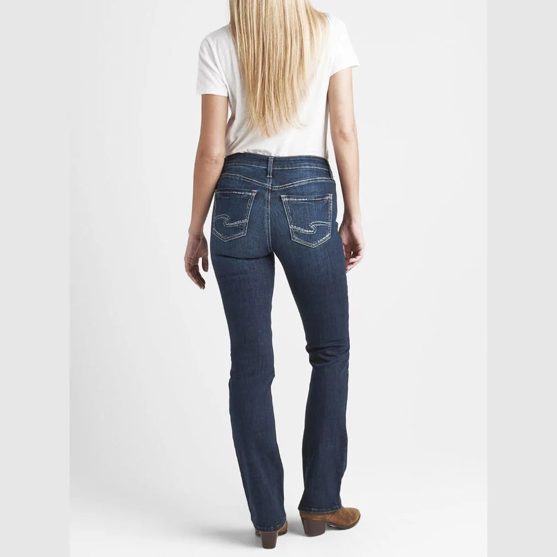 Silver Jeans Women’s Suki Curvy Fit Mid Rise Slim Boot CLEARANCE