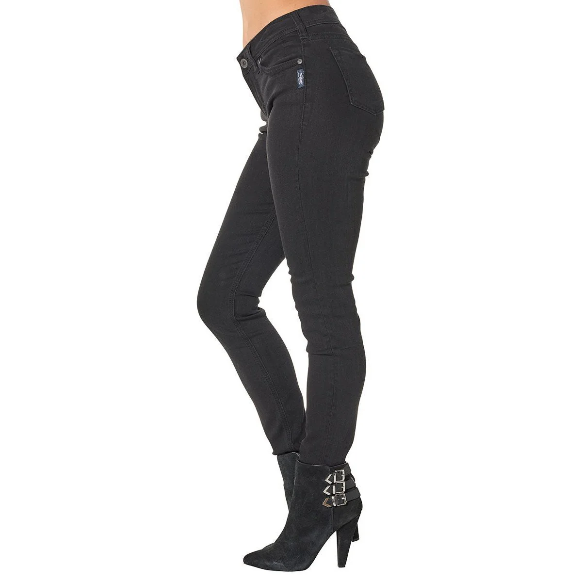 Silver Jeans Women's Aiko High Rise Super Skinny Fit Black - Clearance - Image 3