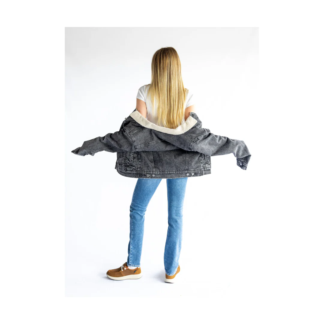 Silver Jeans Women's Jacket Denim Sherpa Lined - Image 3