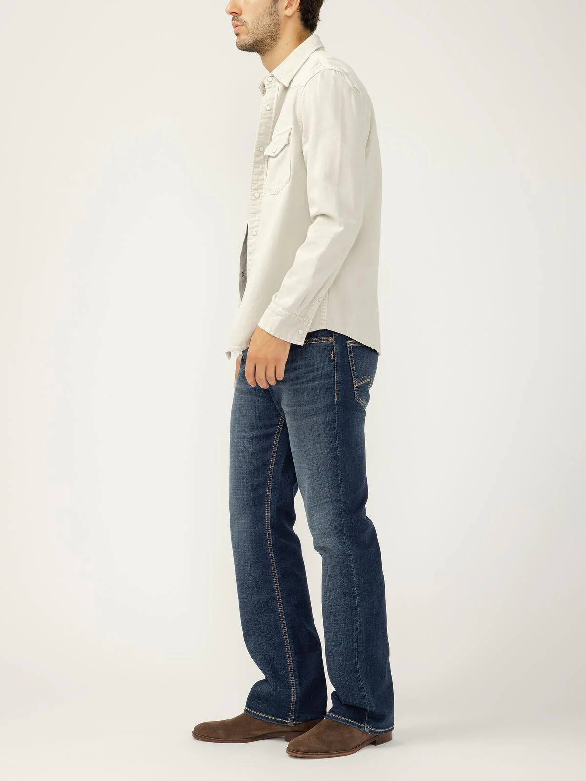 Silver Jeans Zac Relaxed Fit Straight Leg Knit Flex Jeans - Image 2