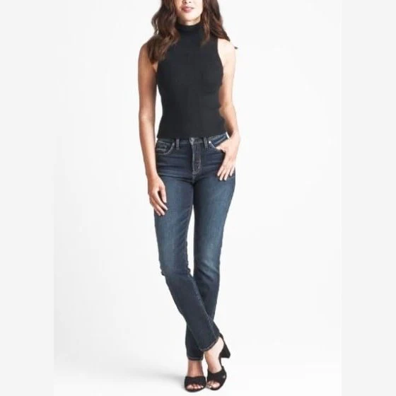 Silver Women's Jeans Avery Eco High Rise Straight Leg - Clearance - Image 2