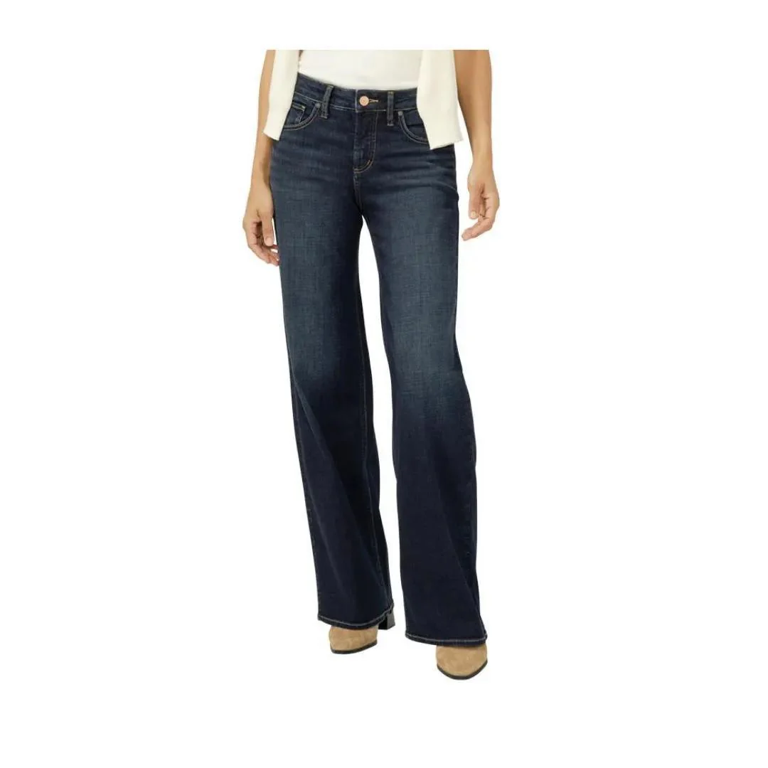 Silver Women's Suki Mid Rise Wide Leg - Image 9