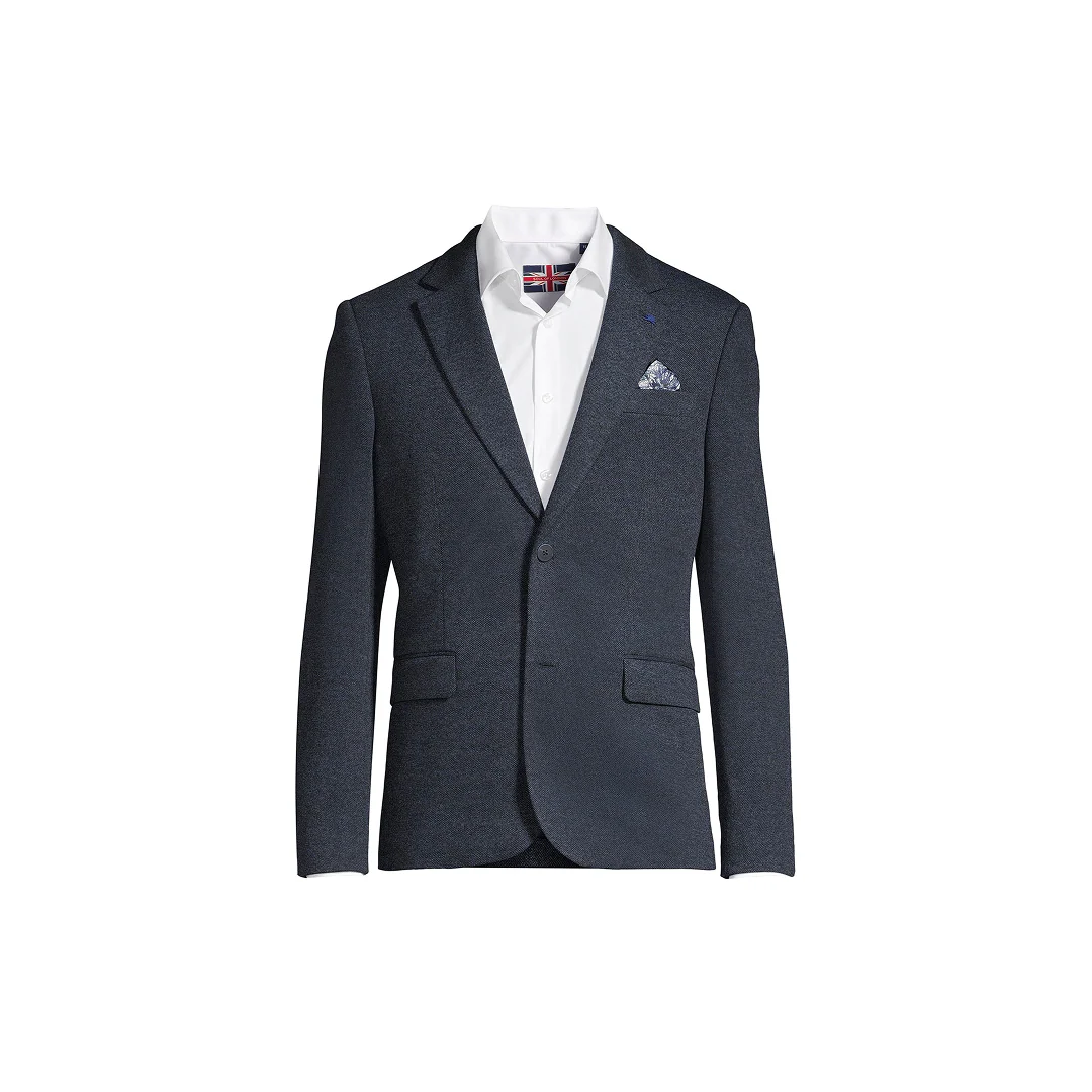 Soul Of London Men's Wool Blend Navy Blazer - Image 21