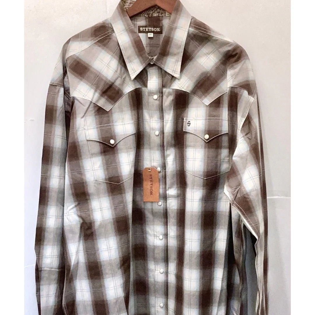 Stetson Men’s Shirt Western Long Sleeve 3X, 4X Only
