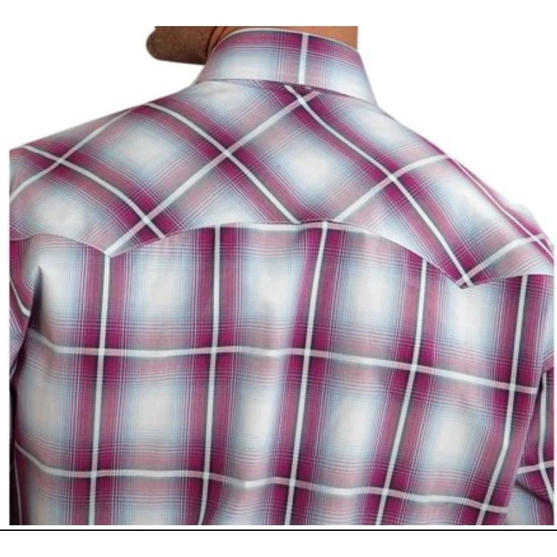 Stetson Men’s Shirt Long Sleeve Plaid Snaps - Image 2