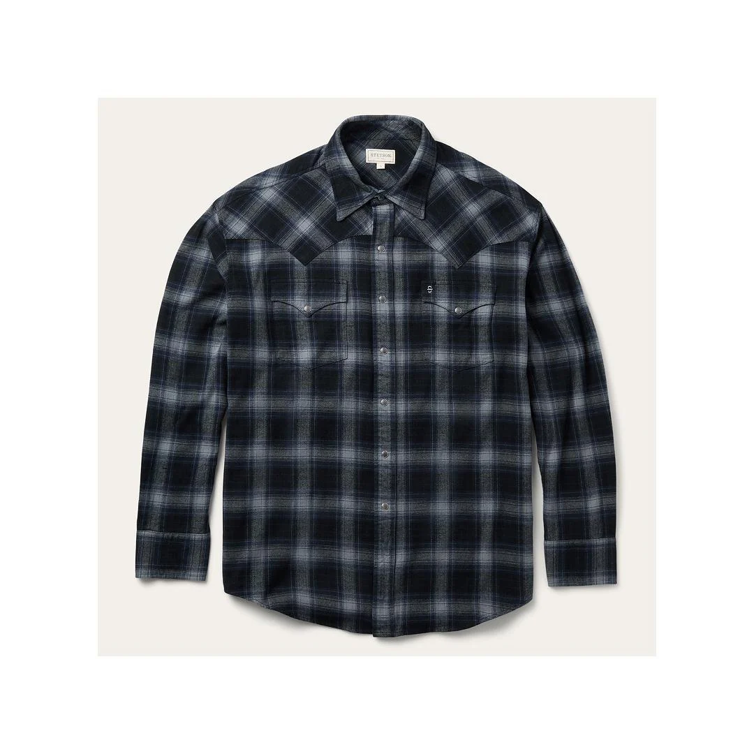 Stetson Men's Brushed Twill Plaid Western Shirt - Image 5