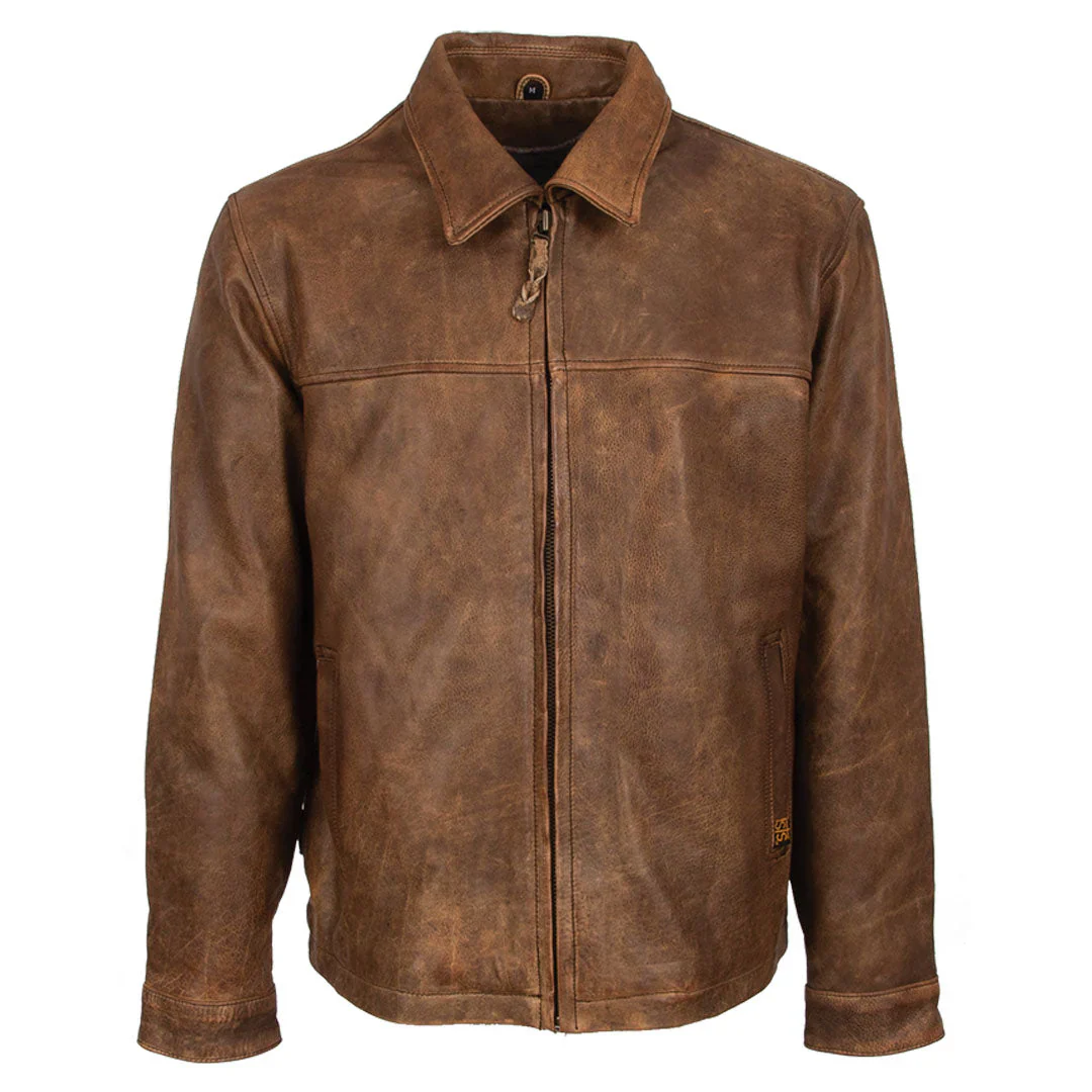 STS Ranchwear Rifleman Men's Leather Jacket Contemporary Stone Black - Image 3