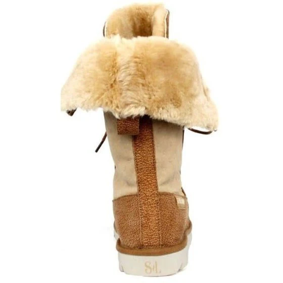 Super Lamb Women’s Slipper Boot 11" Foldable - Image 2