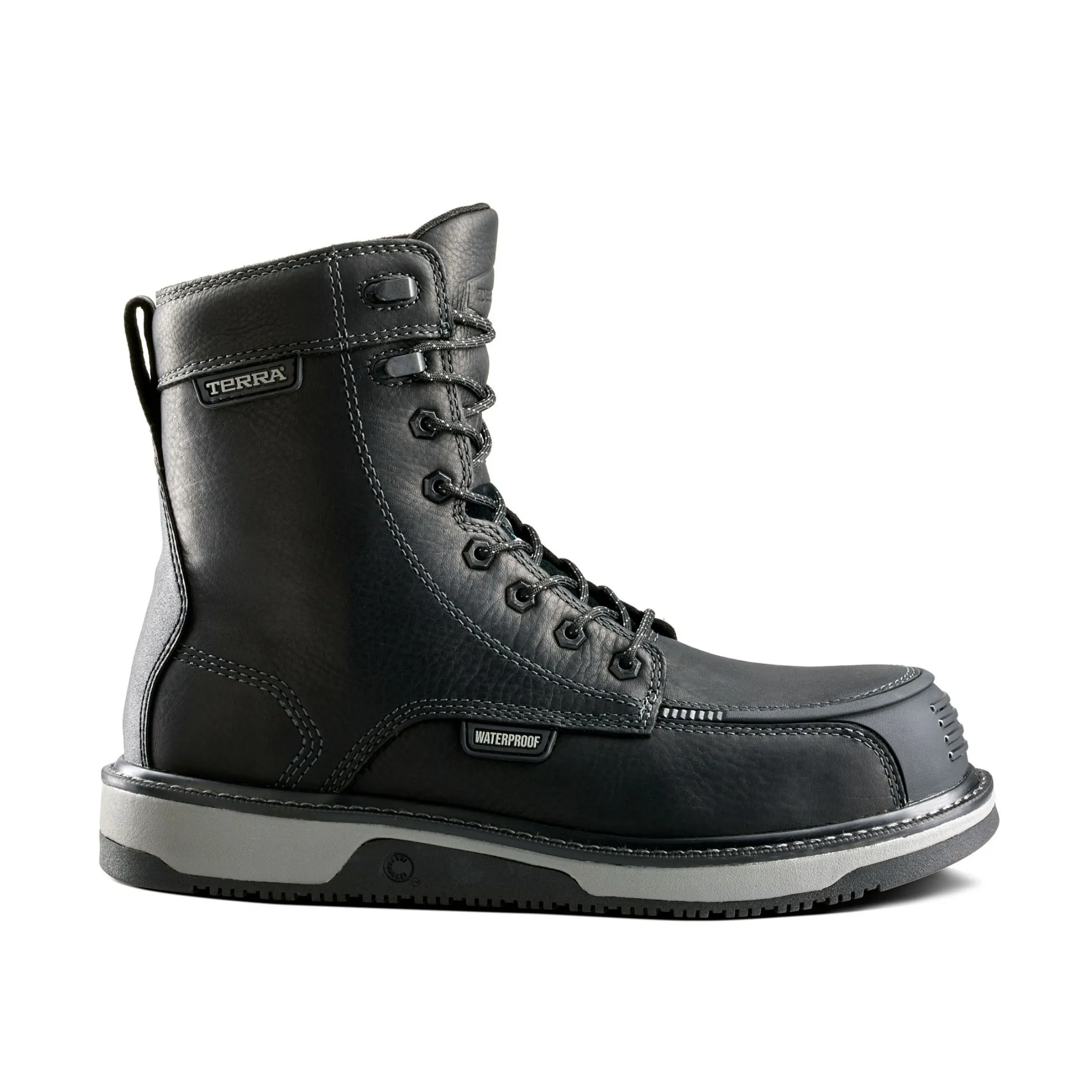 Terra Ironstone Men's 8" Black Waterproof Composite Toe Work Boot - Image 2