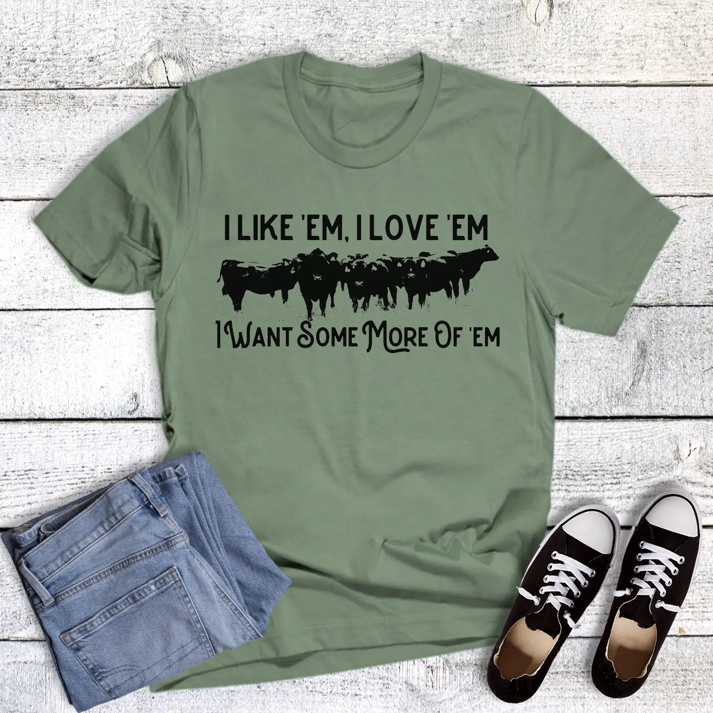 The Way Down South Western Cattle Like 'Em Love 'Em Graphic Tee