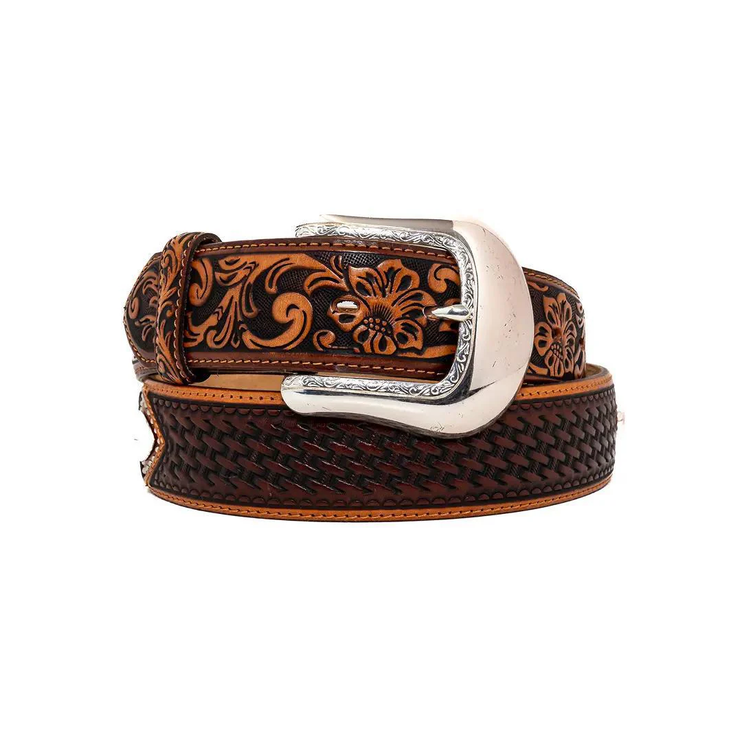 Tony Lama "Silver Floral" Western Belt