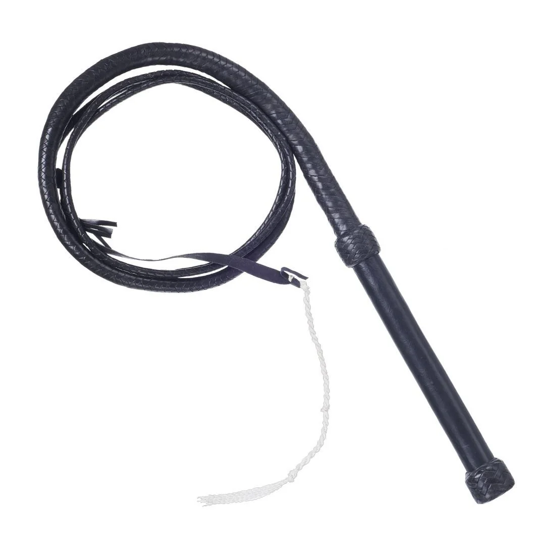 Tough 1 Black 8 Feet Deluxe Braided Bull Whip Black