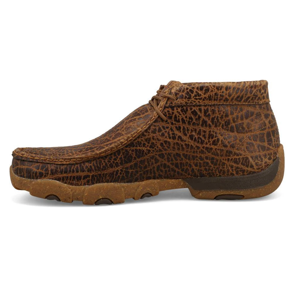 Twisted X Men’s Shoes Chukka Driving Moc Golden Elephant Print - Image 2