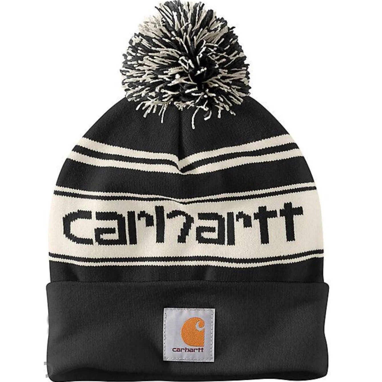 Carhartt Knit Pom-Pom Cuffed Logo Beanie - Image 3