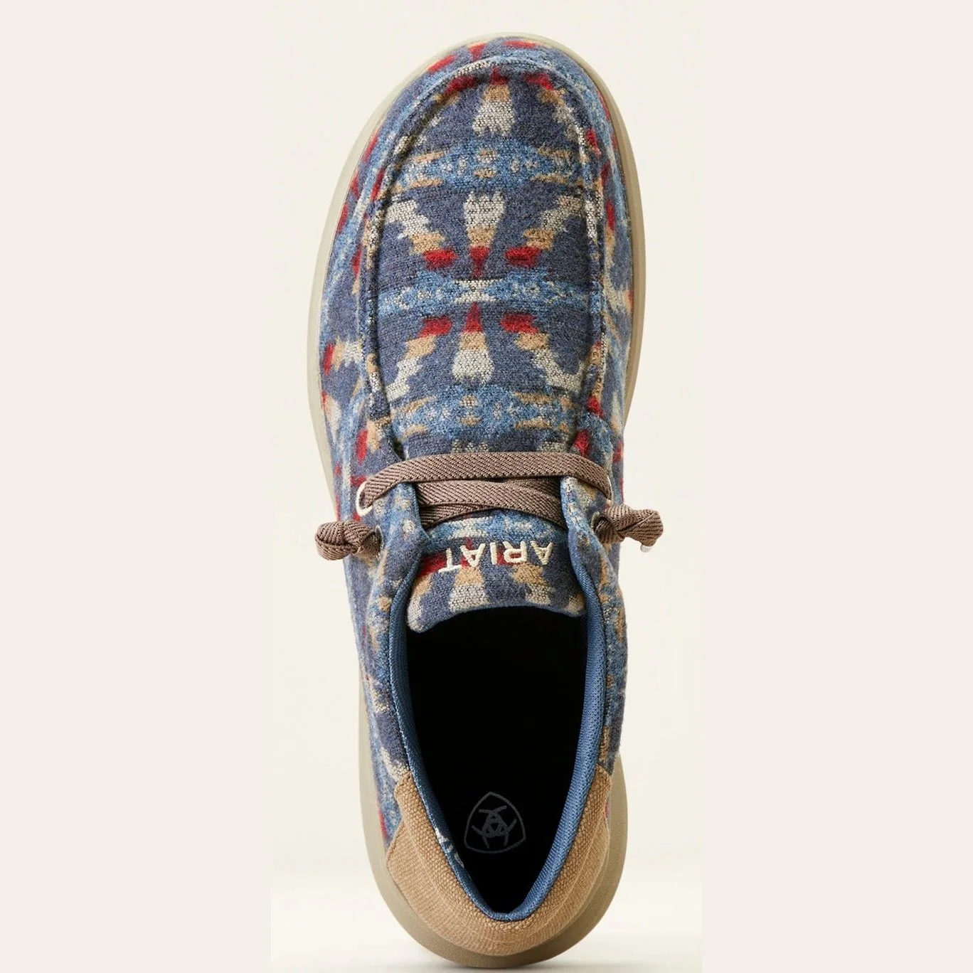 Ariat Men’s Hilo Stretch Lace Blue Aztec Wooly Tan