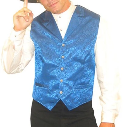Wahmaker Frontier Clothing Men's Vest Formal Wear Silk Floral Various Colours