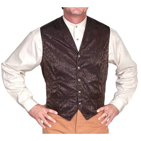 Wahmaker Frontier Clothing Men's Vest Formal Wear Silk Floral Various Colours - Image 4