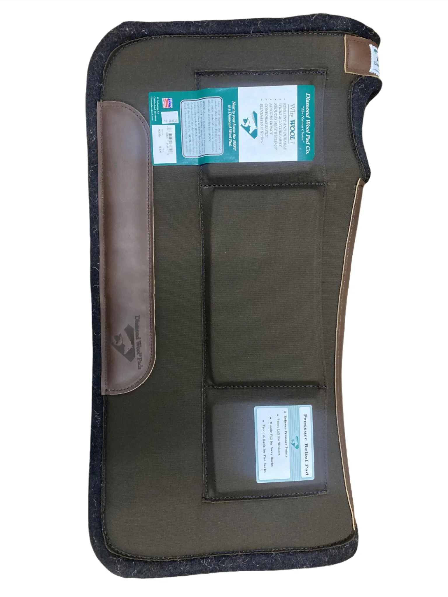 Western Rawhide Diamond Wool Contoured Relief Pad