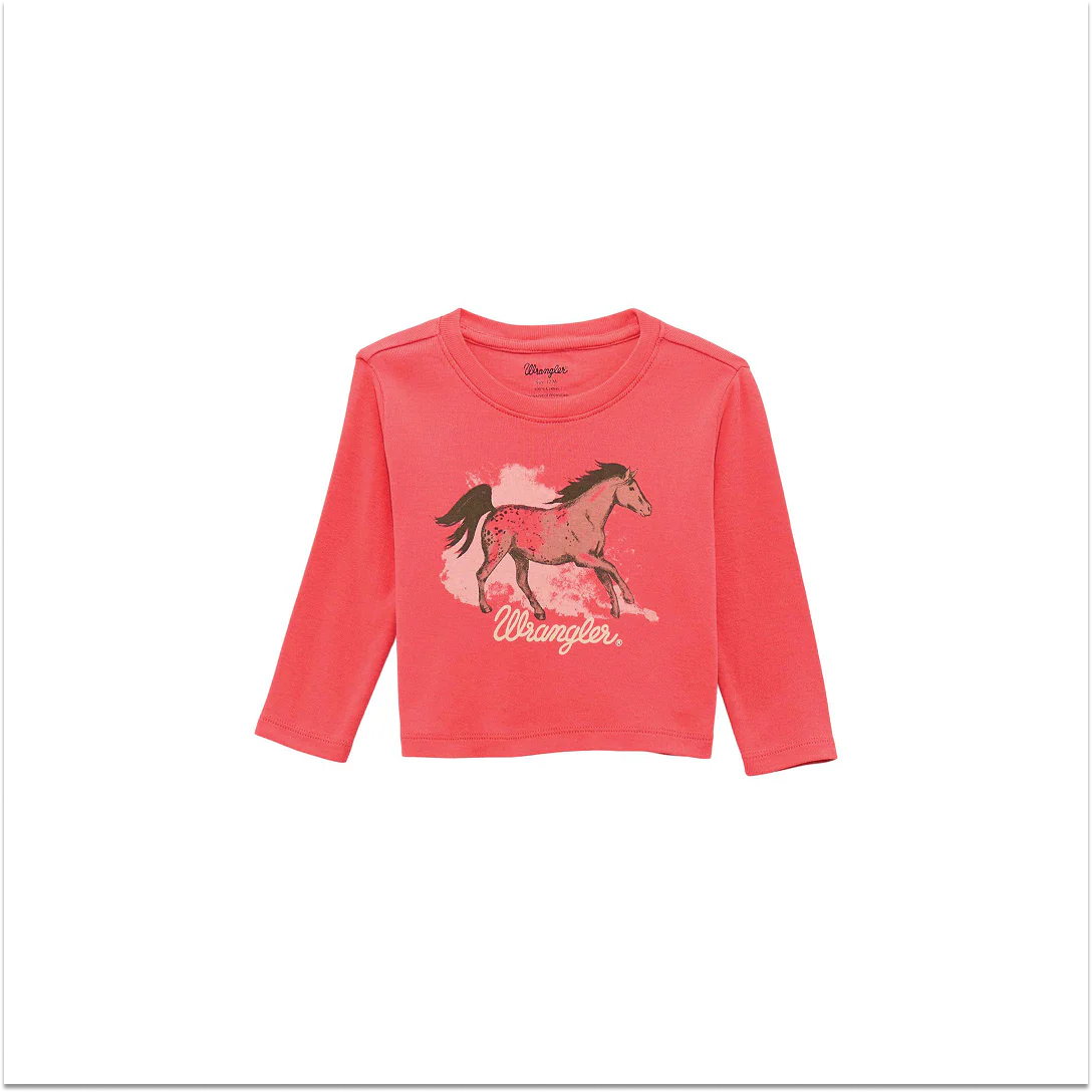 Wrangler Baby Girl Long Sleeve Tee Pink - Image 6