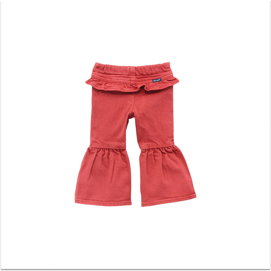 Wrangler Baby Girl Pull Up Flare Jean Chili - Image 2