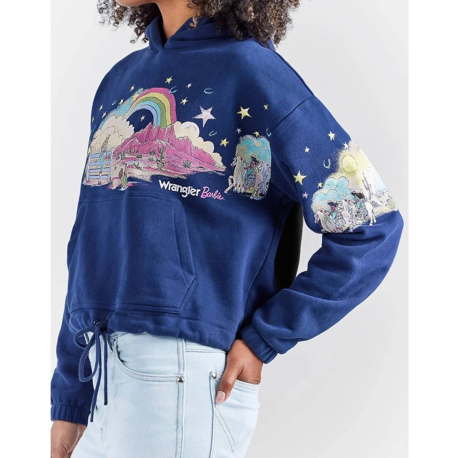 Wrangler Barbie Women's Scenic Hoodie with Bottom Draw String - Clearance - Image 2