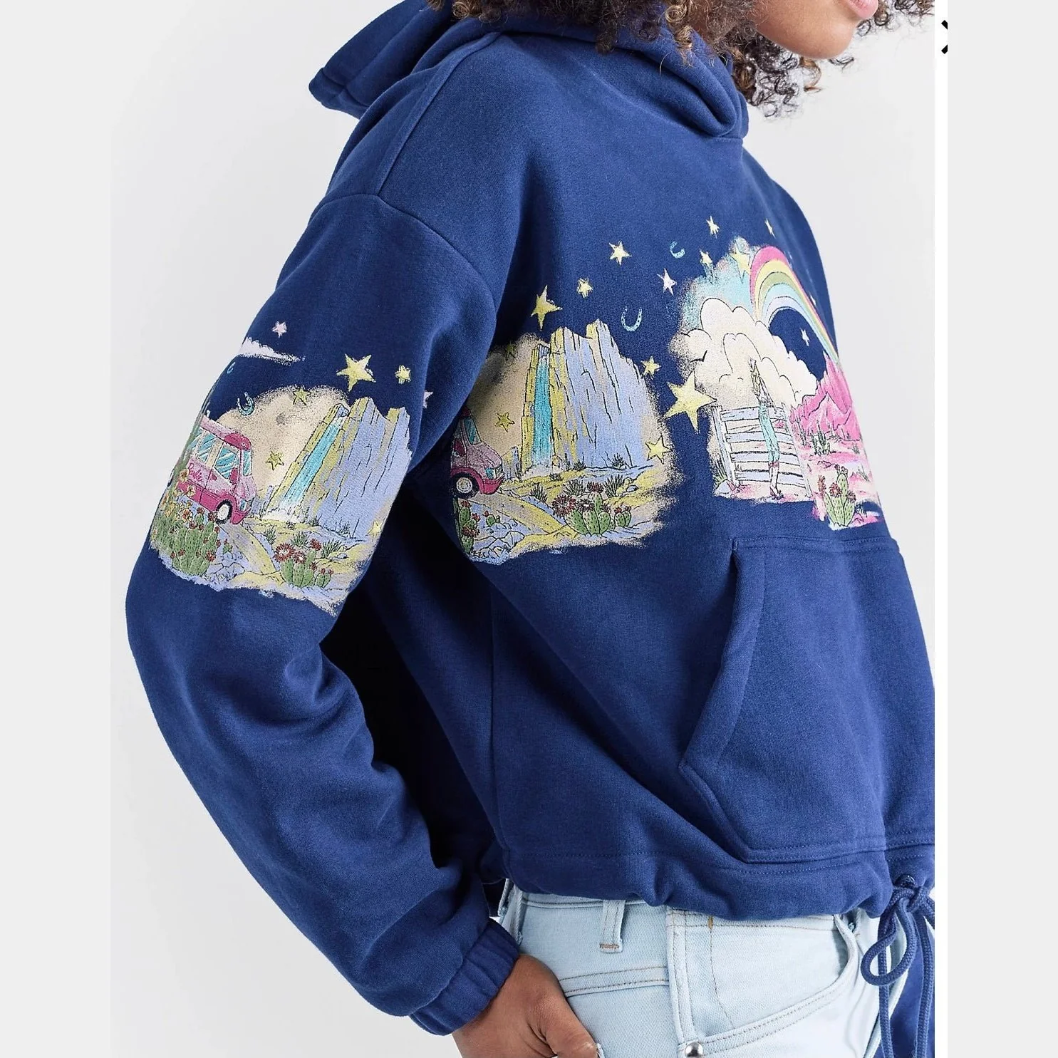 Wrangler Barbie Women's Scenic Hoodie with Bottom Draw String - Clearance - Image 3