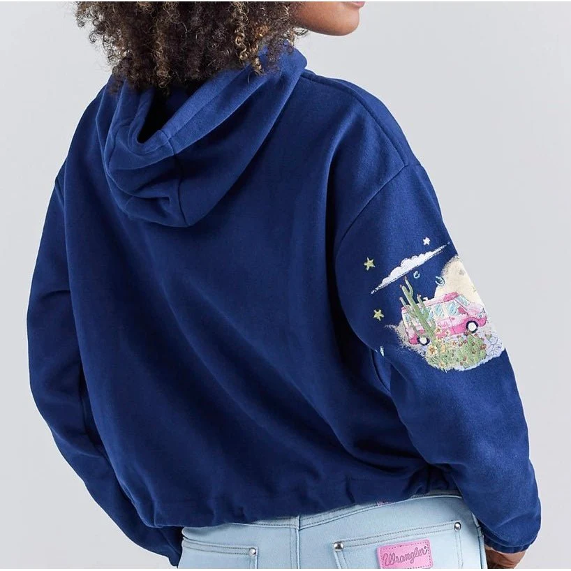 Wrangler Barbie Women's Scenic Hoodie with Bottom Draw String - Clearance - Image 4