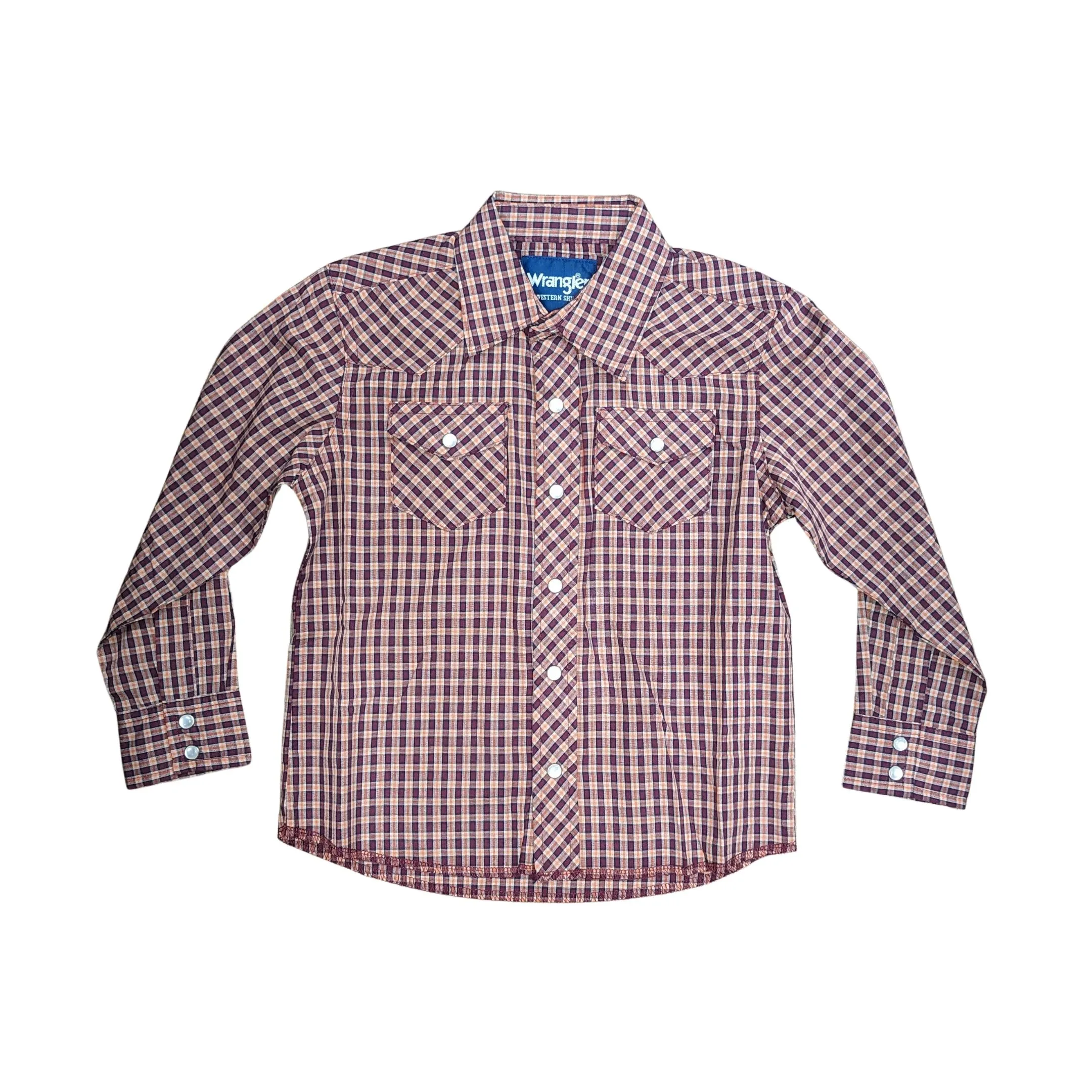 Wrangler Boy's Assorted Long sleeve - Red-striped shirt - Image 2