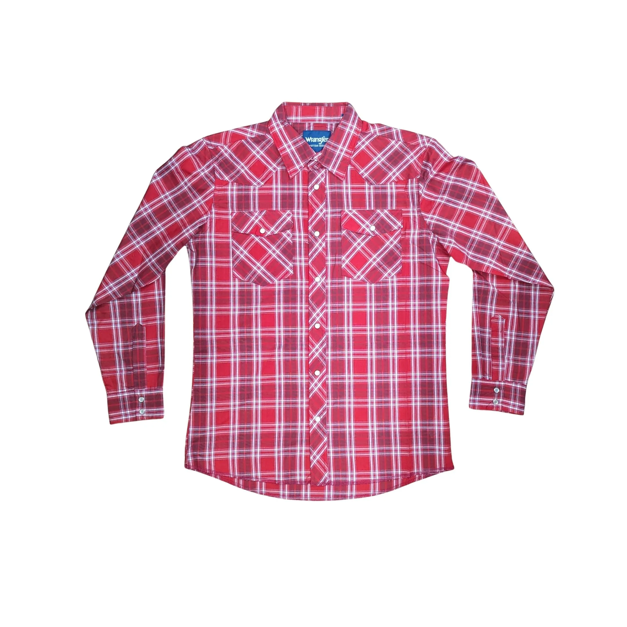 Wrangler Boy's Long Sleeve Dress Western Plaid Shirts - Assorted - Image 2