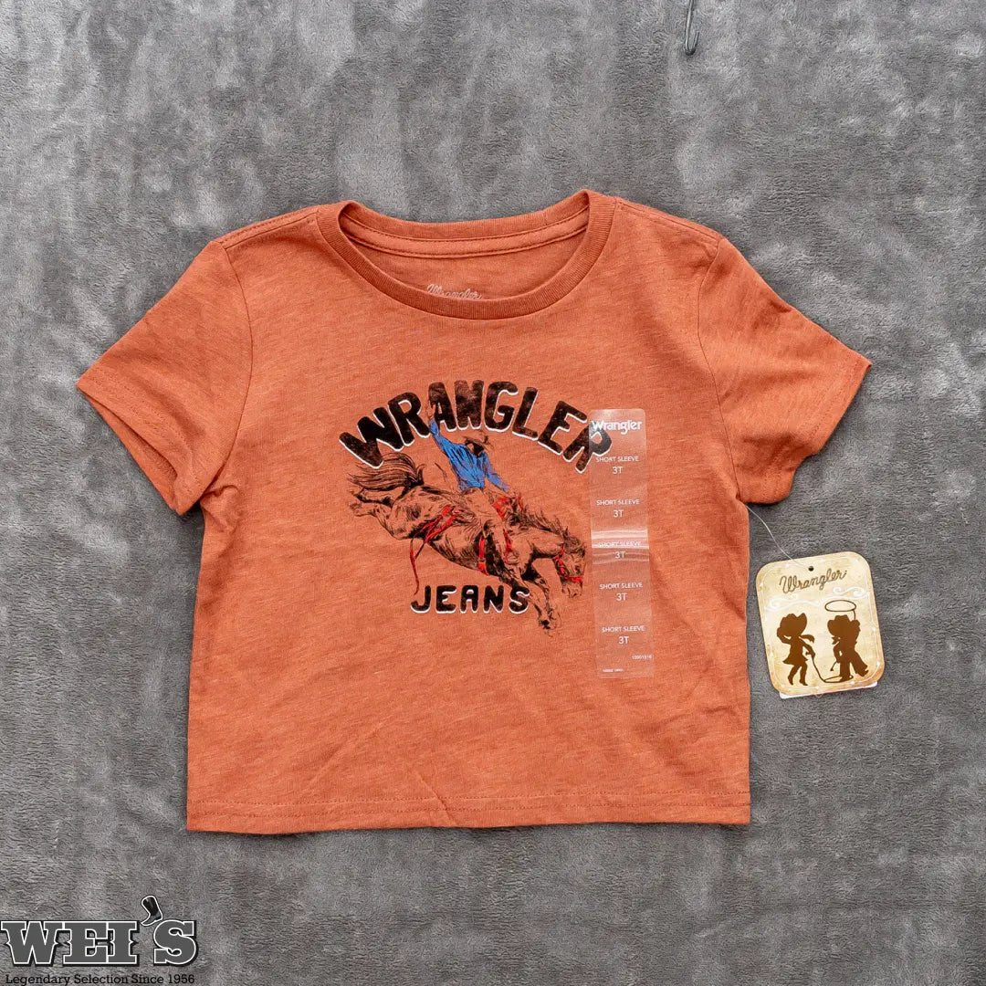 Wrangler Boy's Saddle Bronc T-Shirt In Redwood Heather