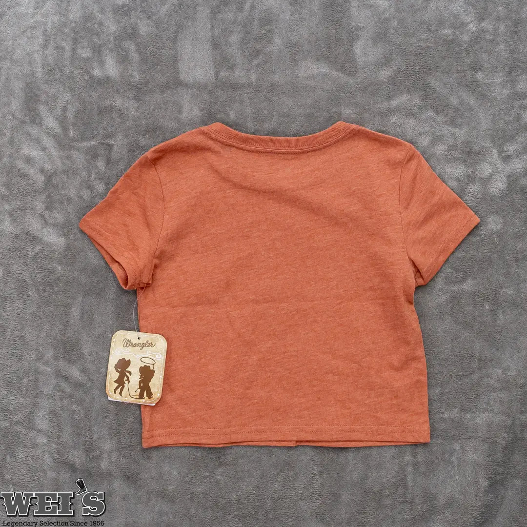 Wrangler Boy's Saddle Bronc T-Shirt In Redwood Heather - Image 2