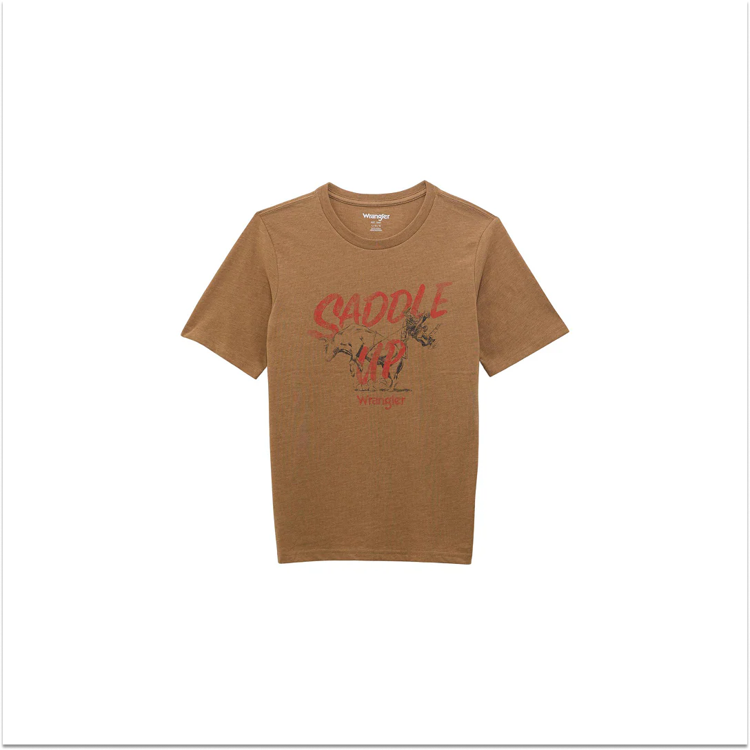 Wrangler Boy's Tobacco Brown Short Sleeve T-Shirt - Image 4