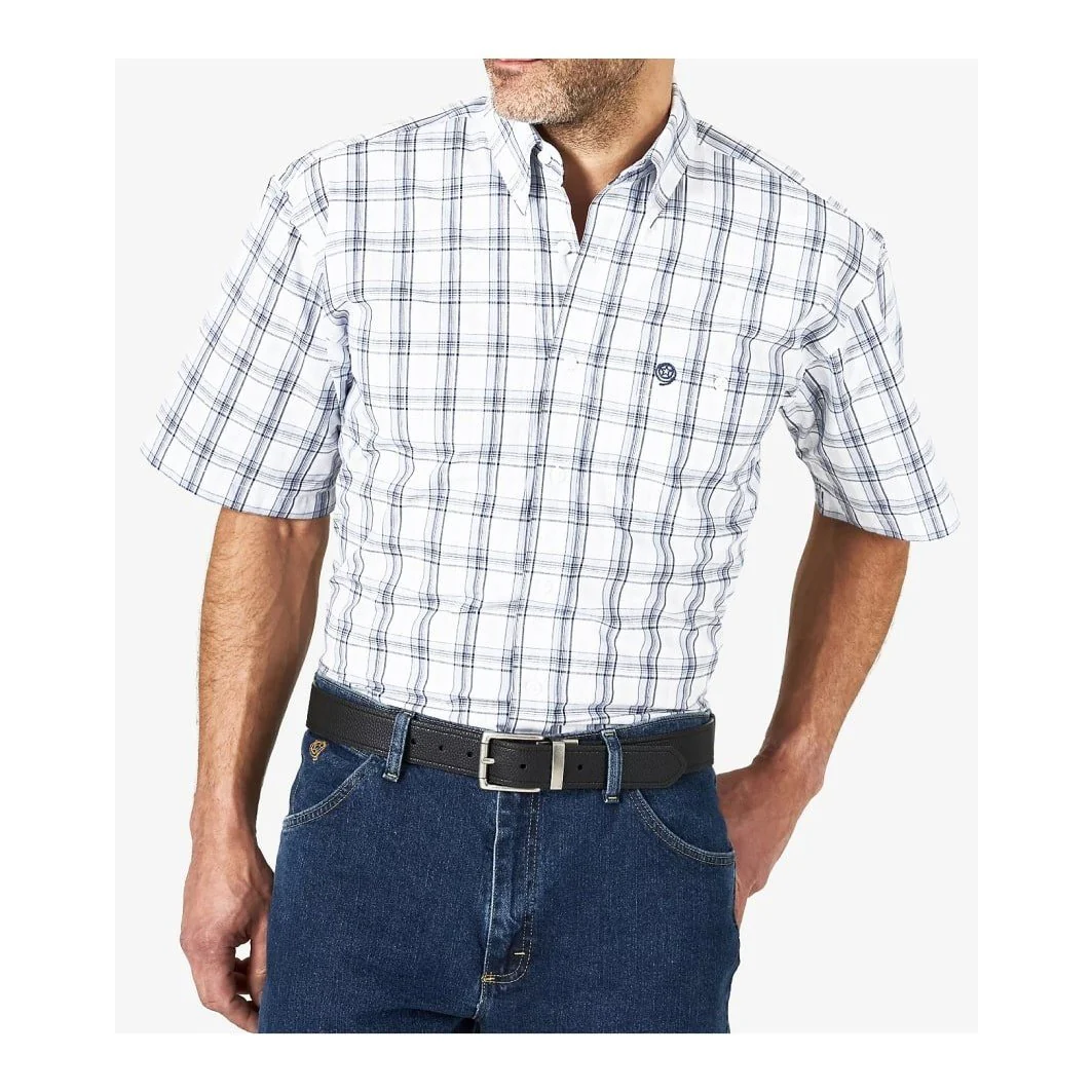 Wrangler Men's Shirt George Strait Short Sleeve Plaid